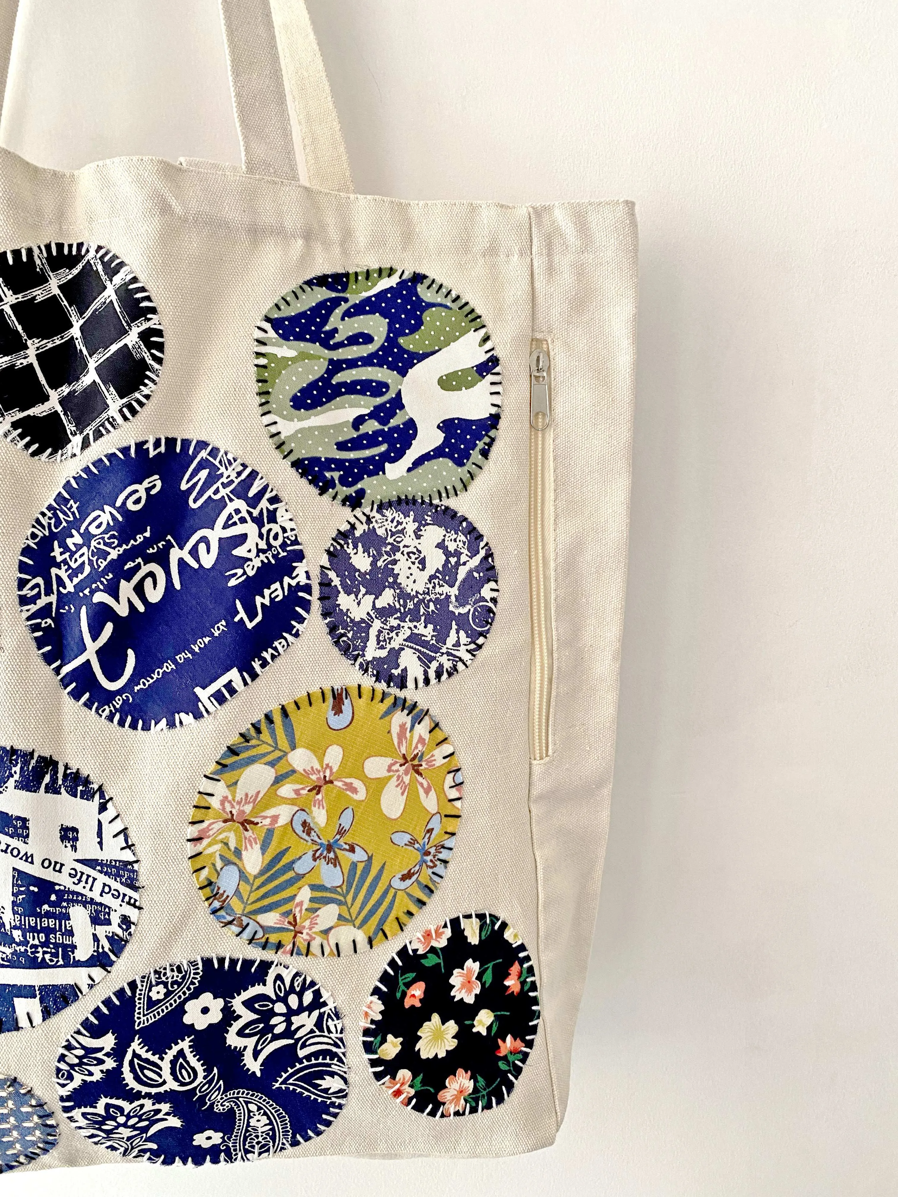 Circle Patch Cotton Tote