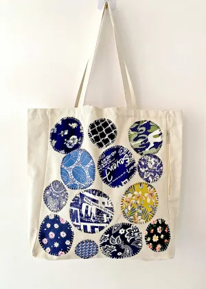 Circle Patch Cotton Tote