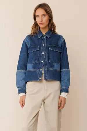 [CL] BICOLOR PATCH JACKET