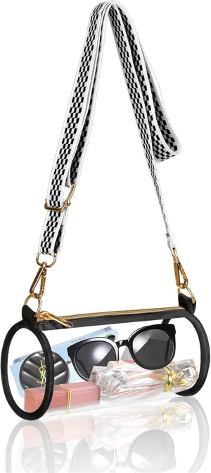 Clear Bag Approved for Stadium Events - Clear Crossbody Bags for Women - Cylindrical Bag for Concert, Travel