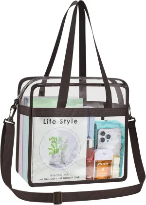 Clear Bag for Stadium Events 12×6×12 Clear Tote Bag for Concert,Sport,Festival