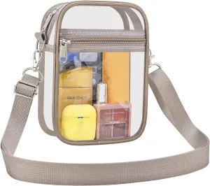 Clear Bag for Stadium Events Men&Women Clear Crossbody Bag Stadium Approved Clear Purse Bag Waterproof Clear Bag