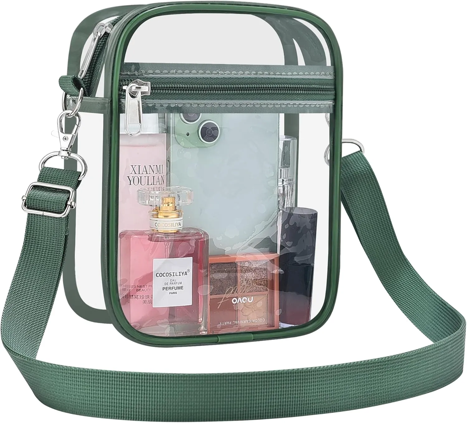 Clear Bag for Stadium Events Men&Women Clear Crossbody Bag Stadium Approved Clear Purse Bag Waterproof Clear Bag