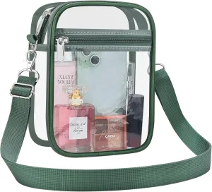 Clear Bag for Stadium Events Men&Women Clear Crossbody Bag Stadium Approved Clear Purse Bag Waterproof Clear Bag