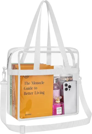 Clear Bag for Stadium Events—Clear Bag Tote Bag with Adjustable Straps for Work Travel Concerts