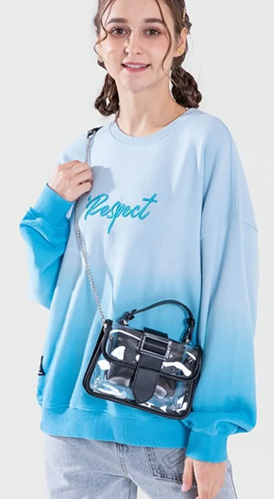 Clear Bag Stadium Events Women 2025 Trendy PVC See Through Purses Chain Shoulder Crossbody Bags Satchel Mini Handbag