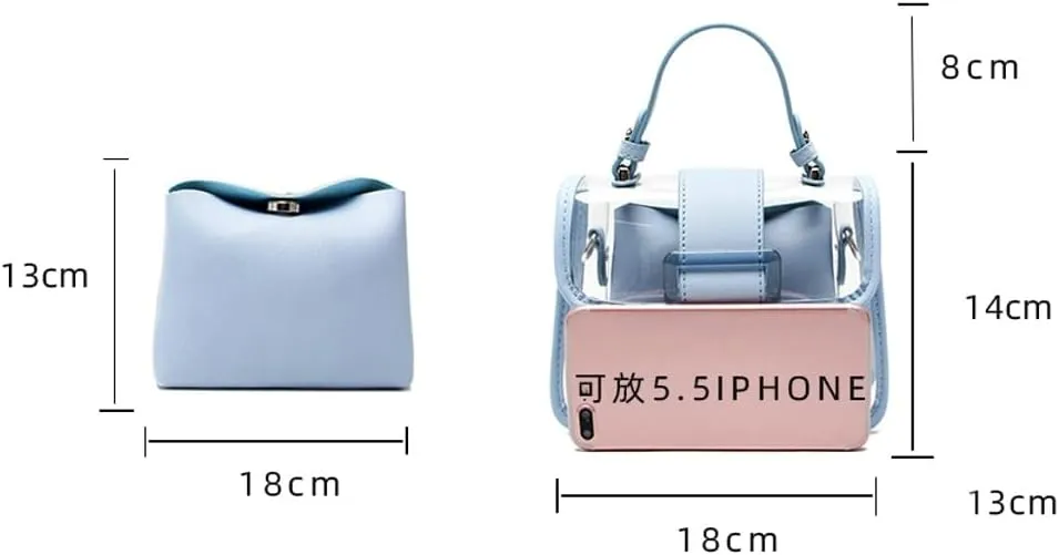 Clear Bag Stadium Events Women 2025 Trendy PVC See Through Purses Chain Shoulder Crossbody Bags Satchel Mini Handbag