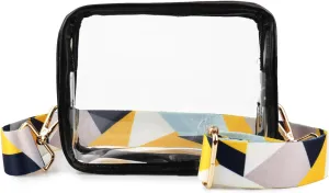 Clear Crossbody Bag for Women - Stadium Approved Clear Purse with Adjustable Strap