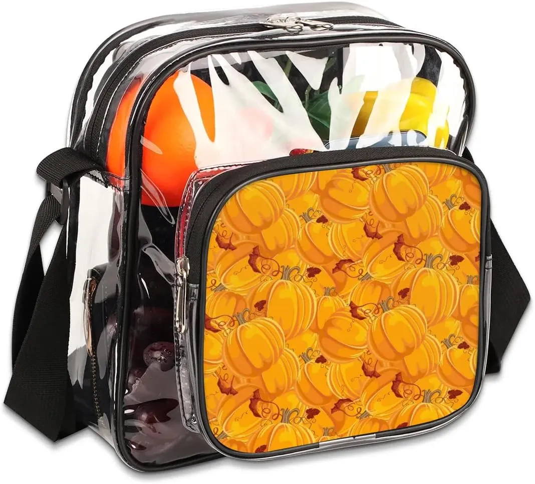 Clear Crossbody Bag Stadium Approved for Women and Men Transparent Messenger Shoulder Bag Clear Purse Bag