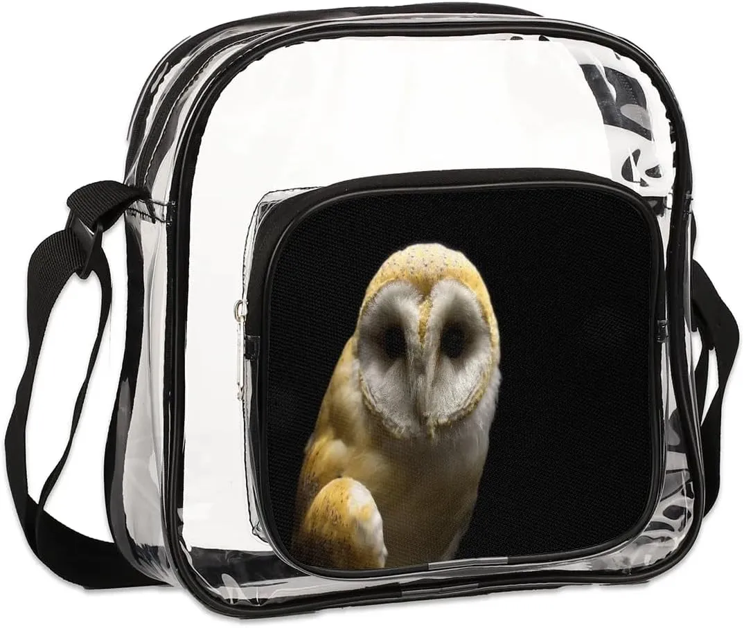 Clear Crossbody Bag Stadium Approved for Women and Men Transparent Messenger Shoulder Bag Clear Purse Bag
