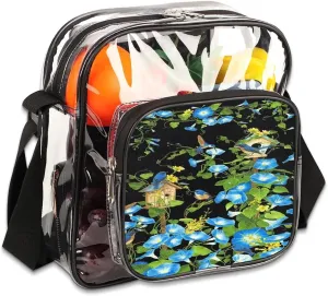 Clear Crossbody Bag Stadium Approved for Women and Men Transparent Messenger Shoulder Bag Clear Purse Bag