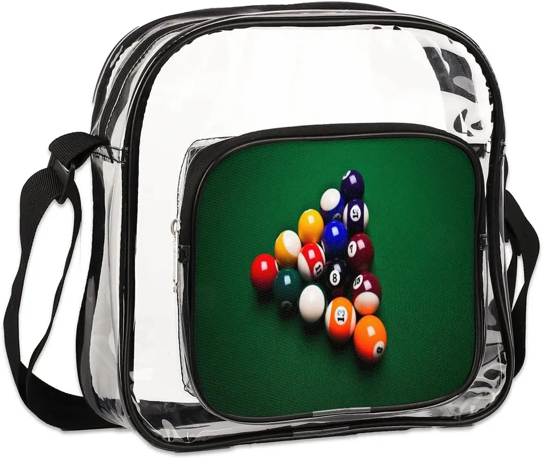 Clear Crossbody Bag Stadium Approved for Women and Men Transparent Messenger Shoulder Bag Clear Purse Bag