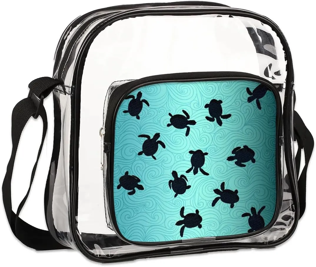 Clear Crossbody Bag Stadium Approved for Women and Men Transparent Messenger Shoulder Bag Clear Purse Bag