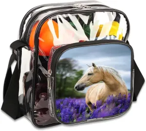 Clear Crossbody Bag Stadium Approved for Women and Men Transparent Messenger Shoulder Bag Clear Purse Bag
