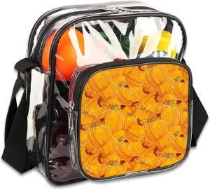 Clear Crossbody Bag Stadium Approved for Women and Men Transparent Messenger Shoulder Bag Clear Purse Bag