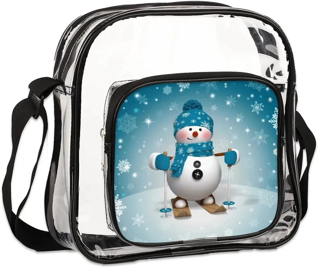 Clear Crossbody Bag Stadium Approved for Women and Men Transparent Messenger Shoulder Bag Clear Purse Bag