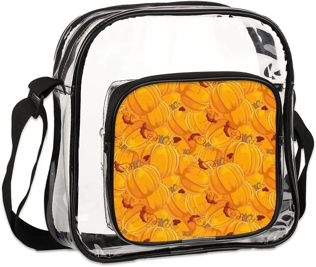 Clear Crossbody Bag Stadium Approved for Women and Men Transparent Messenger Shoulder Bag Clear Purse Bag