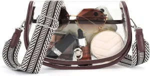 Clear Crossbody Bag Stadium Approved for Women，clear Bags for Stadium Events,clear Purse for Concerts