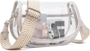 Clear Crossbody Bag Stadium Approved for Women，clear Bags for Stadium Events,clear Purse for Concerts
