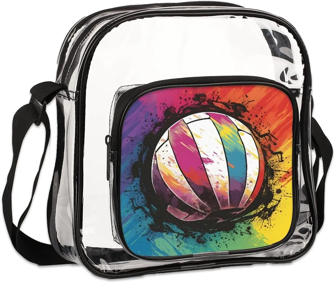 Clear Crossbody Purse Bag Clear Messenger Shoulder Bags See Through Transparent Purse