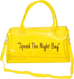 Clear Gym Bag for Women,Spend Night Bag Clear PVC Tote Bag Large Sports Duffel Bag Bright Candy Color Jelly with Durable Metal Zipper for Gym,Travel, Beach Yellow
