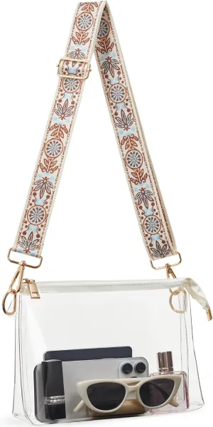 Clear Purse for Women Stadium Approved Clear Crossbody Bag for Stadium Events Transparent Purse Bag for Sports