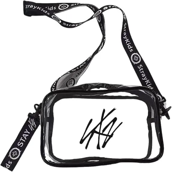 Clear PVC Cross Body Bag, Stylish Travel Shoulder Satchel