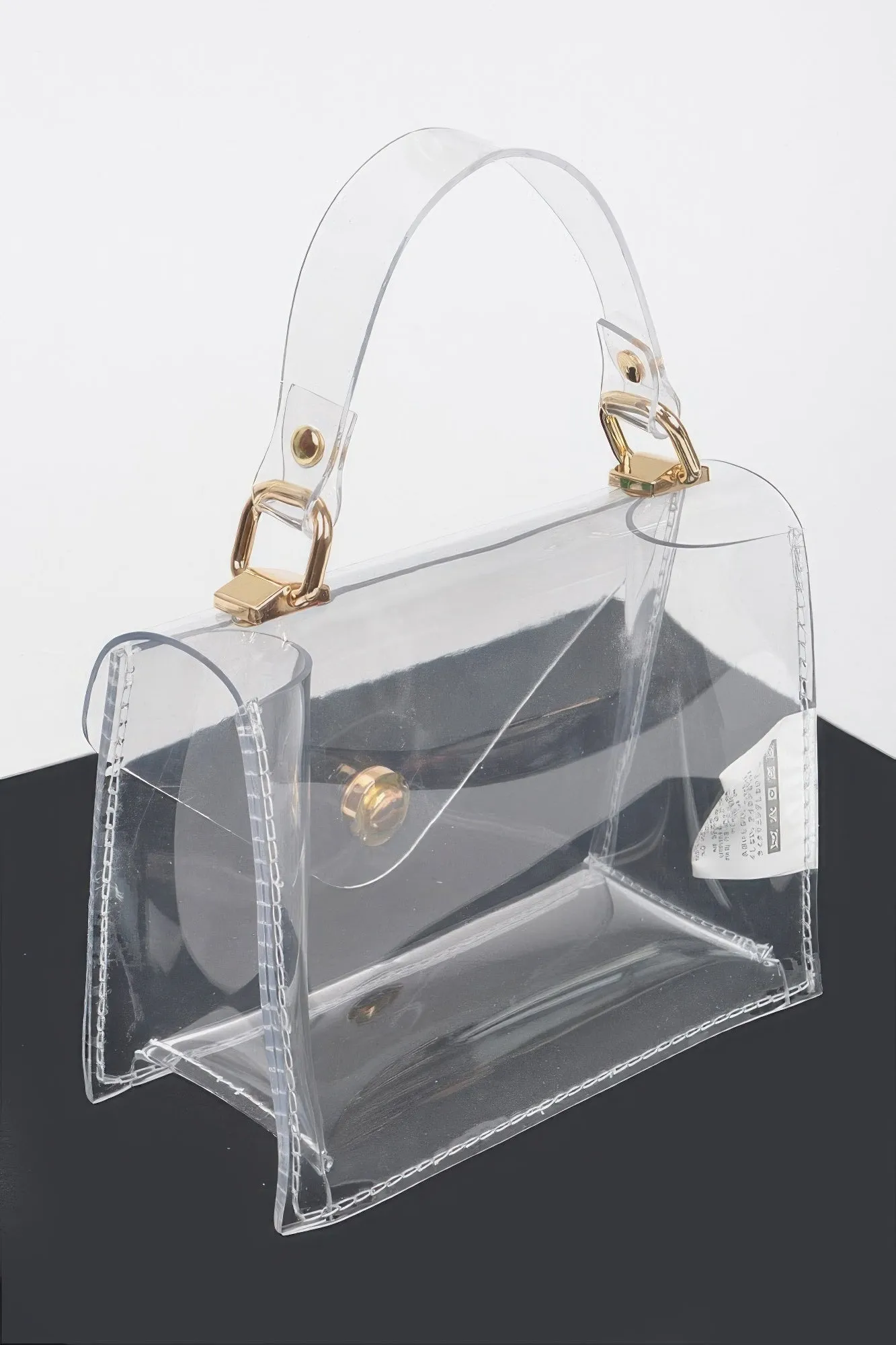Clear Pvc Top Handle Crossbody Bag
