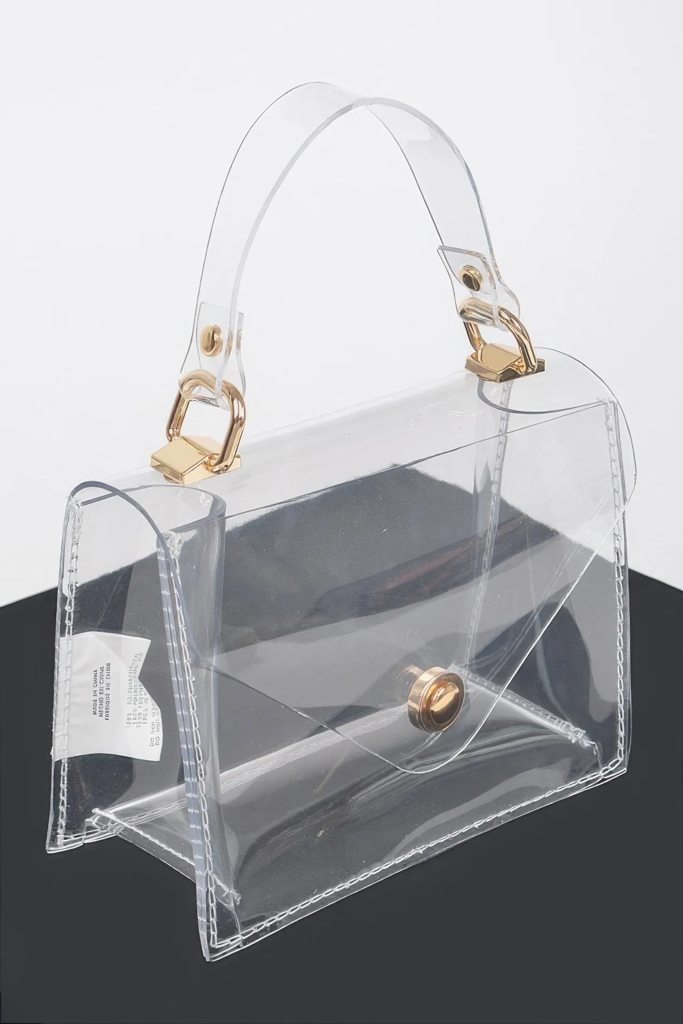 Clear Pvc Top Handle Crossbody Bag