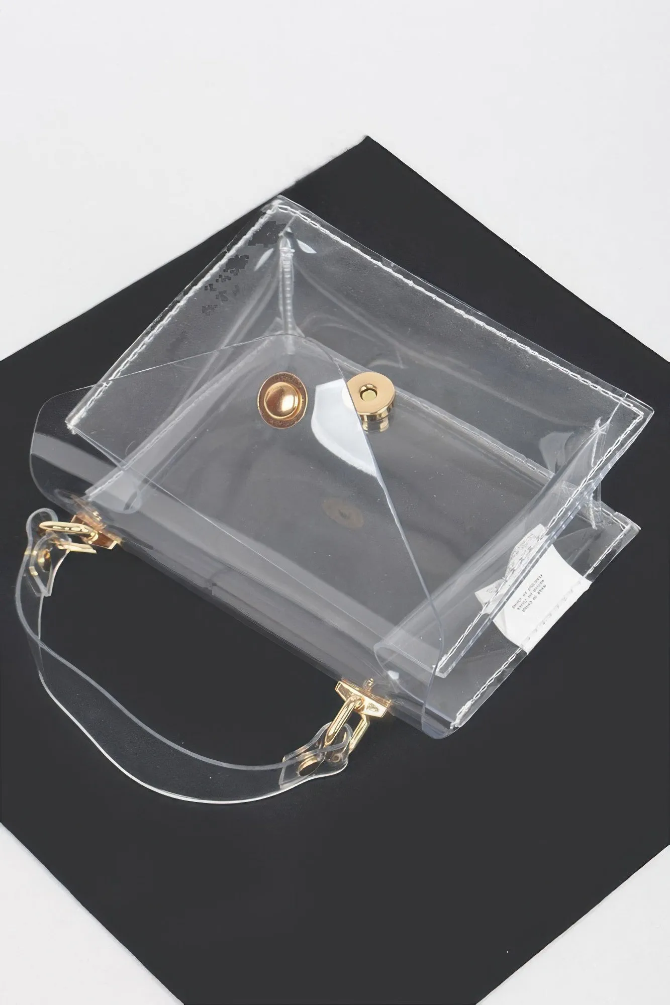 Clear Pvc Top Handle Crossbody Bag