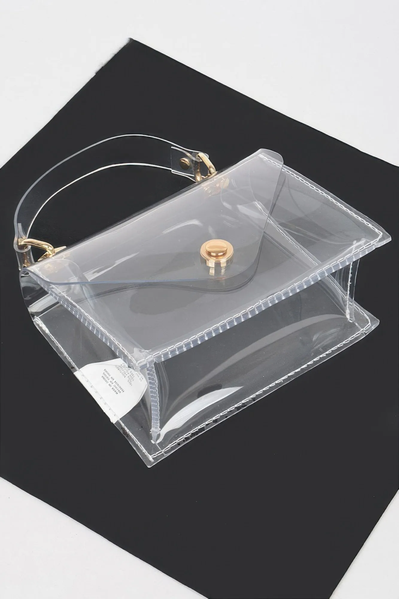 Clear Pvc Top Handle Crossbody Bag