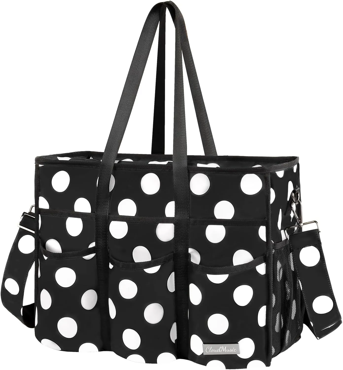 CLOUDMUSIC Large Tote Bag For Women Travel Nurse Teacher Work Waterpoof With Zipper Utility Everything Bags
