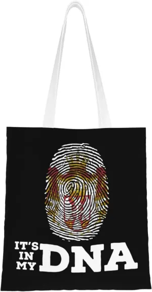 Coat of Arms of Serbia It's in My DNA Tote Bag for Women Canvas Shopping Bags Reusable Large Capacity Casual Shoulder Handbags Grocery Bags