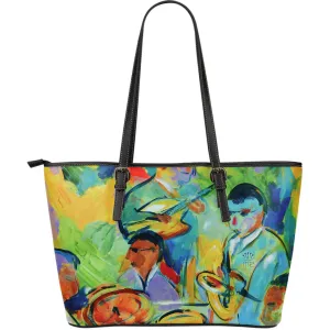Colorful Leather Tote Bag