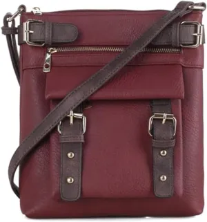 Concealed Carry Crossbody Bag for Women Multi Pocket Shoulder Bags Medium Travel Purses Soft Leather Cross Body Bags