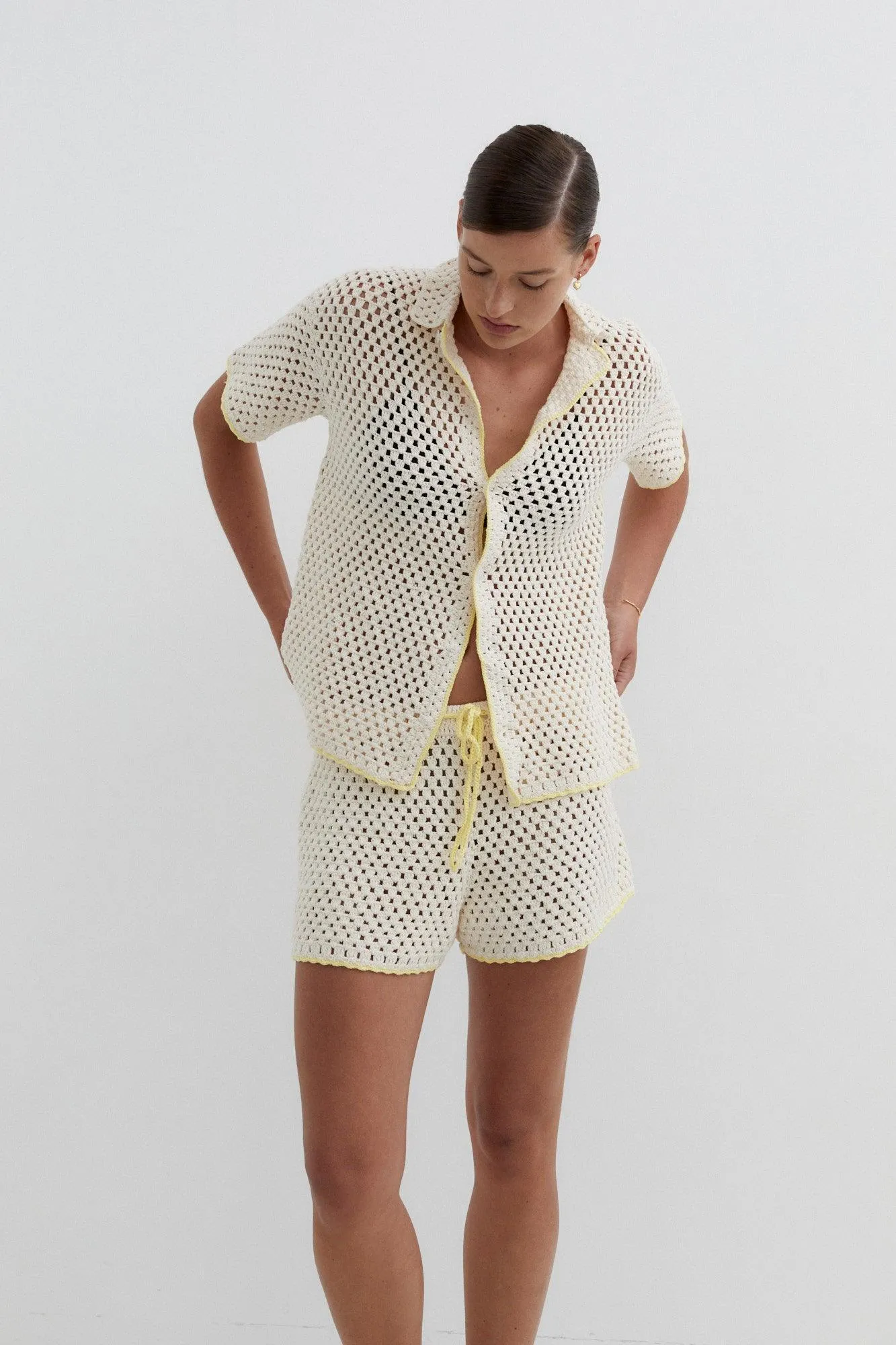 Connie Knit Shirt Cream