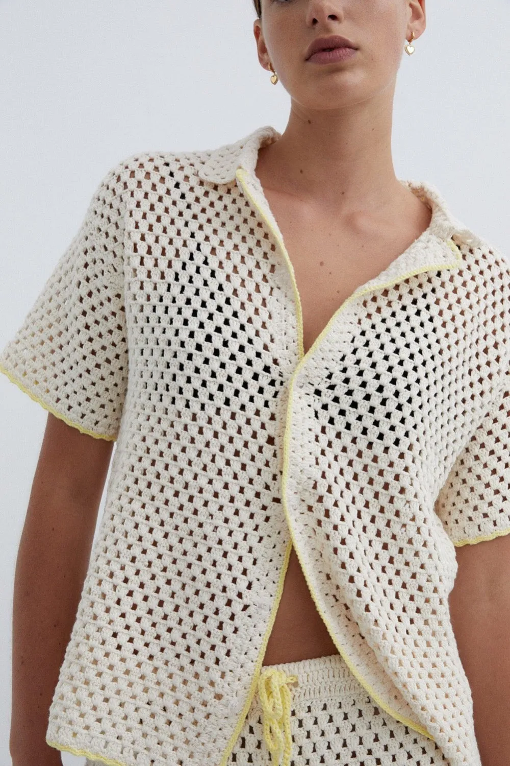 Connie Knit Shirt Cream