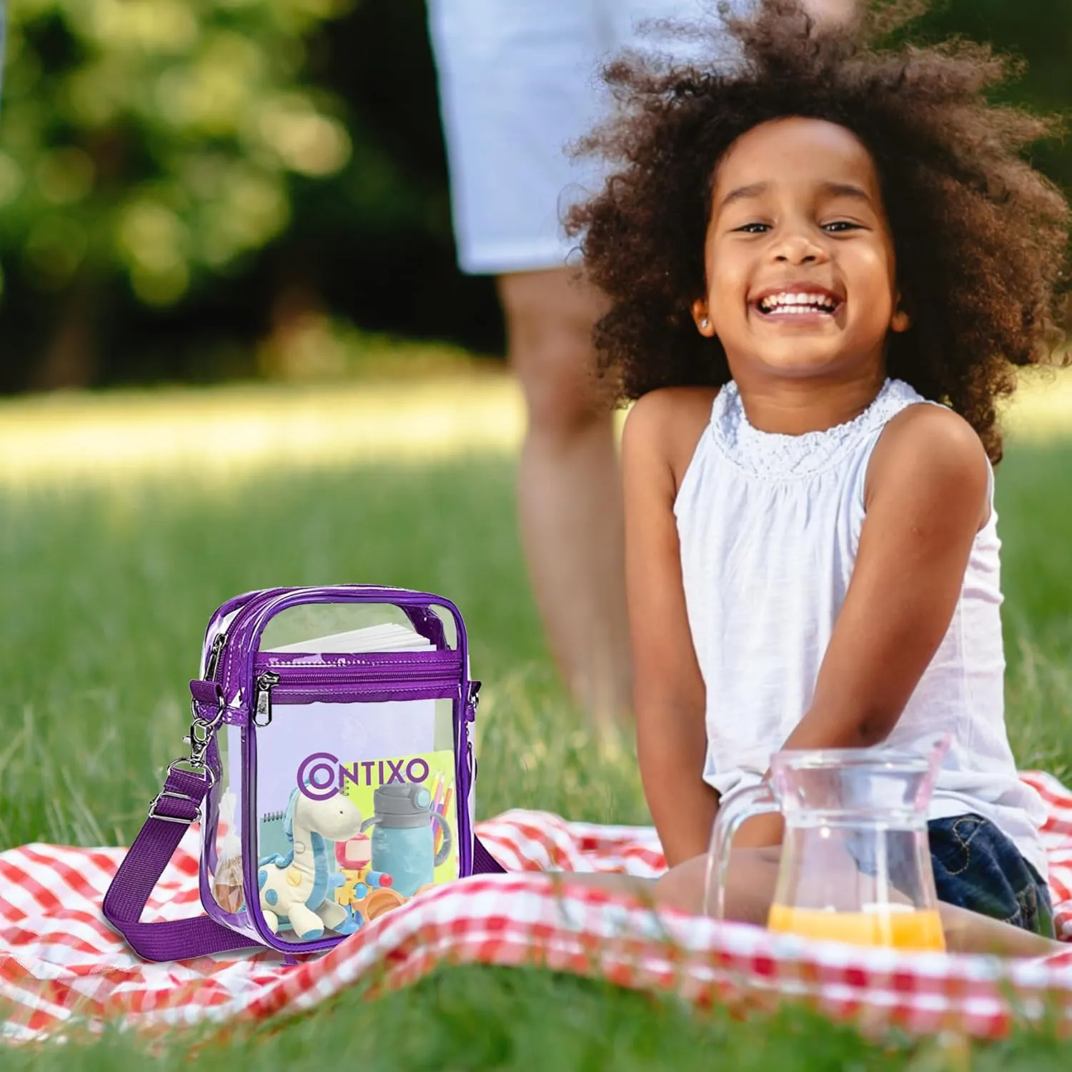 Contixo Clear Bag Stadium Approved - Clear Purses for Kids, Stadium Crossbody Messenger Bag for Concerts Sporting Events