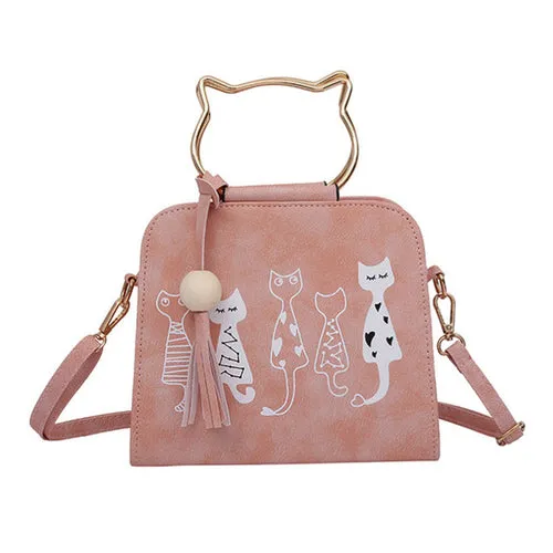 Cool Cats Designer Leather Handbag