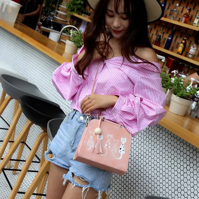 Cool Cats Designer Leather Handbag