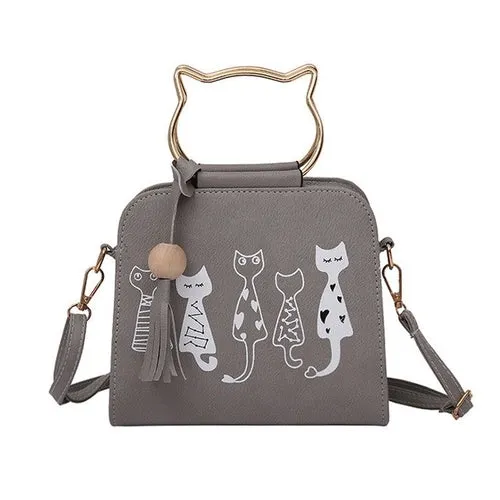 Cool Cats Designer Leather Handbag