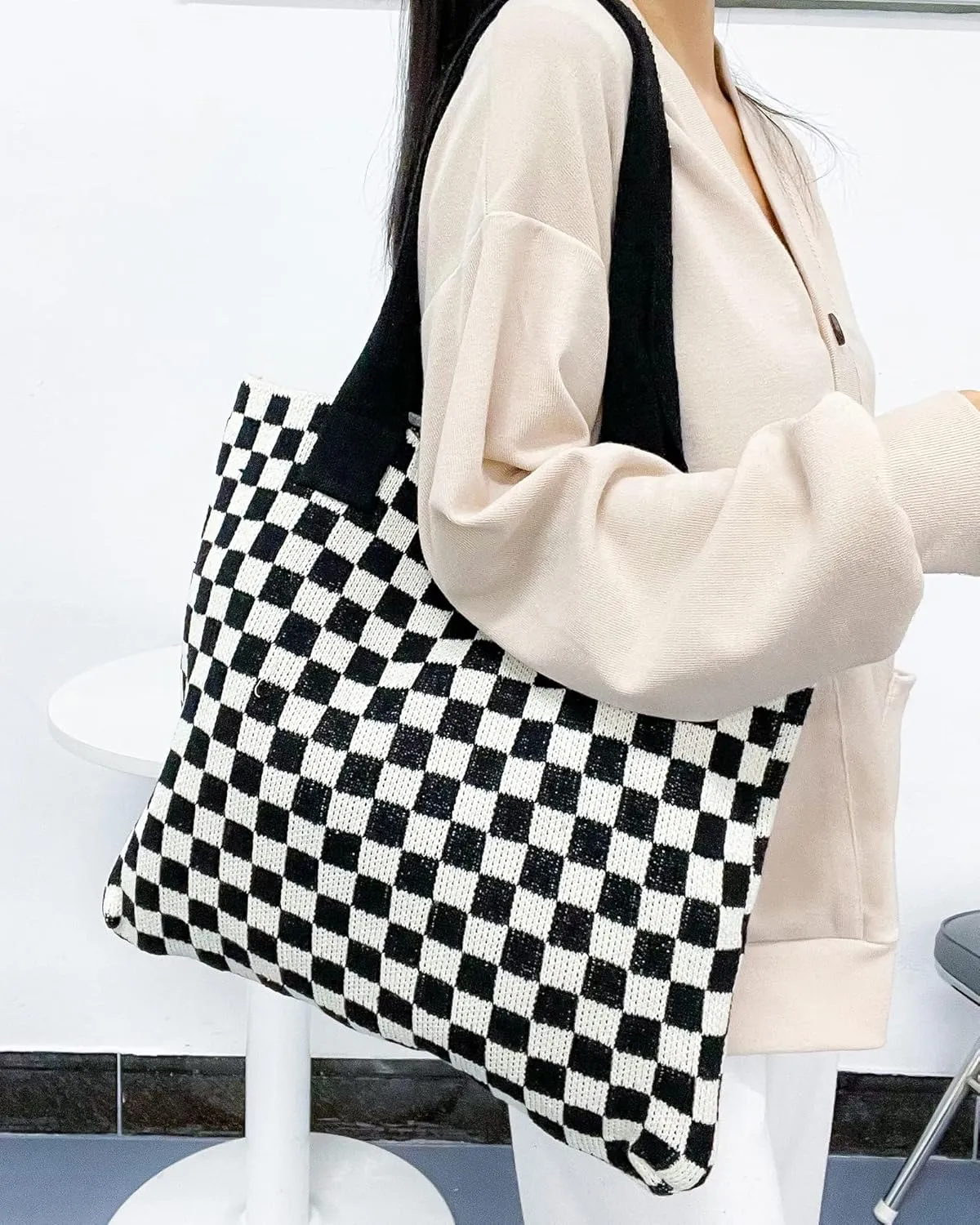 Crochet Bags for Women Summer Beach Tote Bag Large Capacity Shoulder Bag Aesthetic Hobo Bag Knit Bag Hippie Bag
