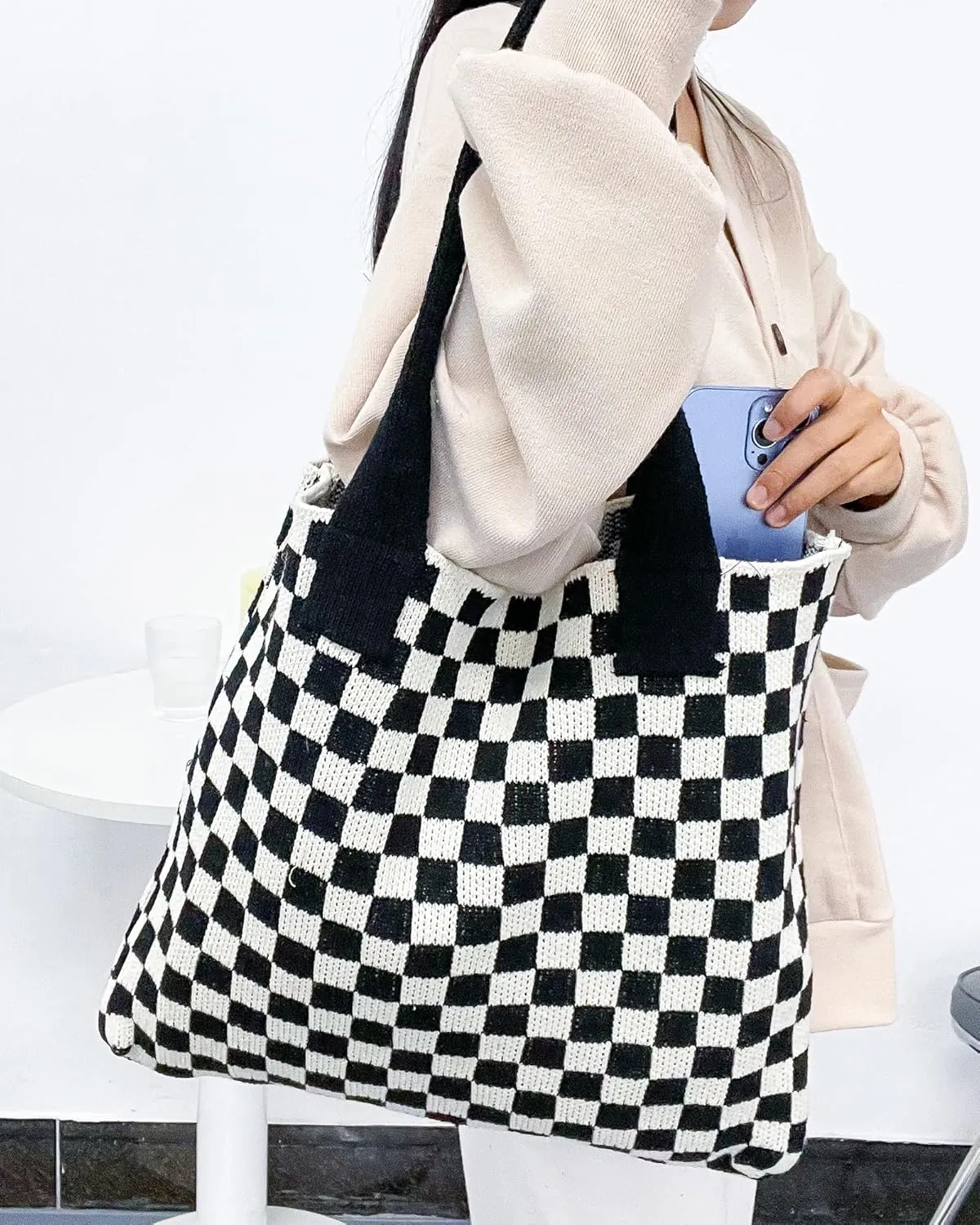 Crochet Bags for Women Summer Beach Tote Bag Large Capacity Shoulder Bag Aesthetic Hobo Bag Knit Bag Hippie Bag