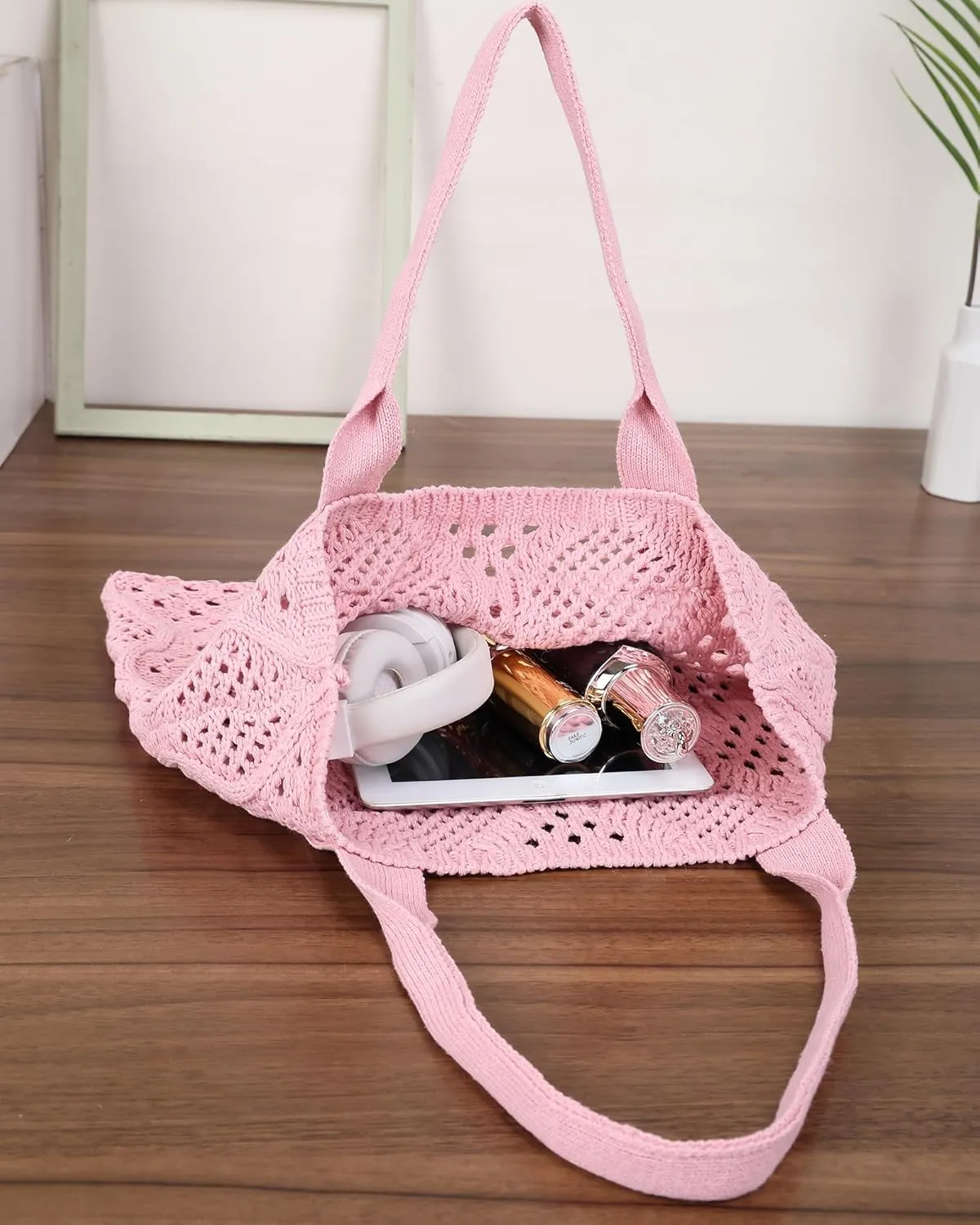 Crochet Bags for Women Summer Beach Tote Bag Large Capacity Shoulder Bag Aesthetic Hobo Bag Knit Bag Hippie Bag