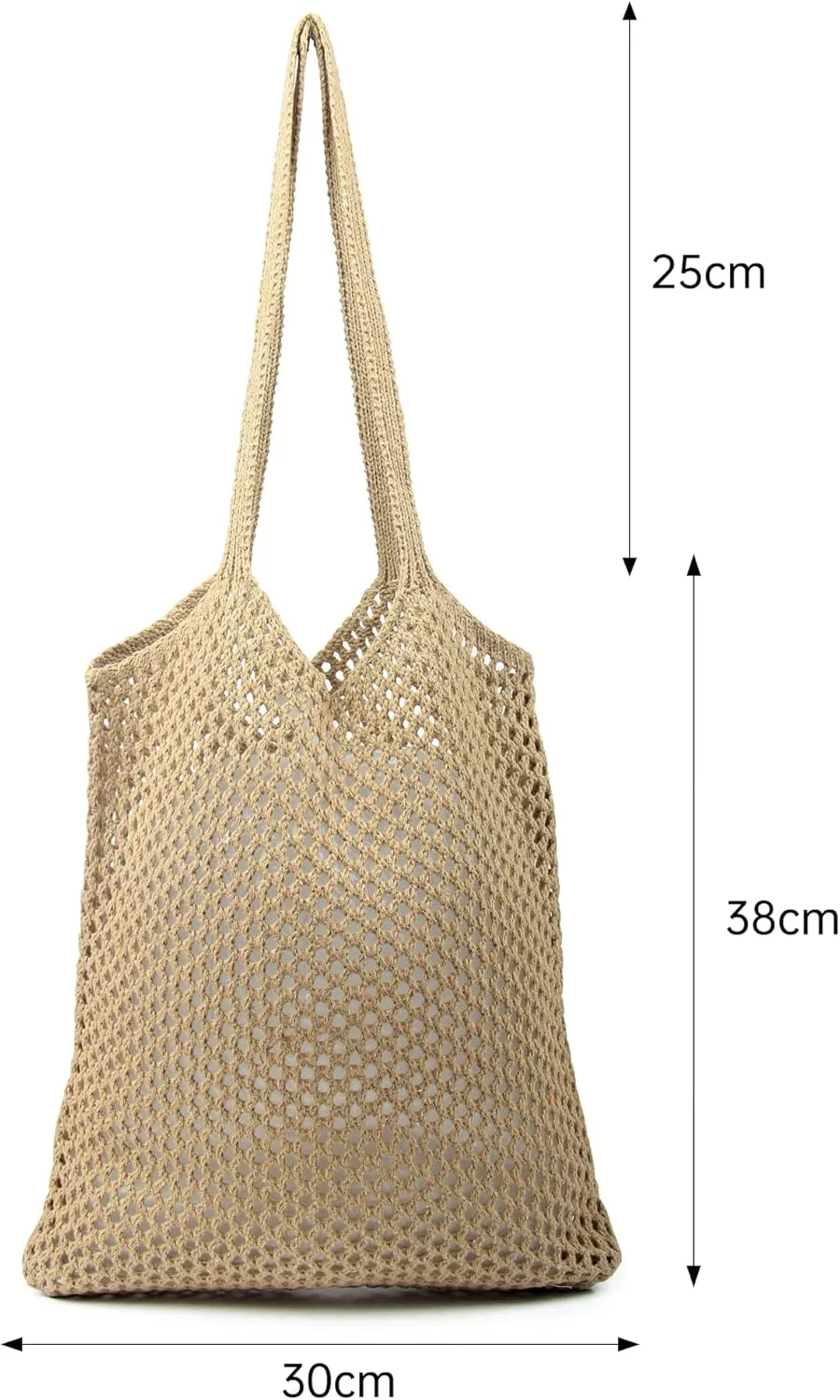 Crochet Mesh Beach Tote Shoulder Handbags Hobo Summer Aesthetic Women's Bag