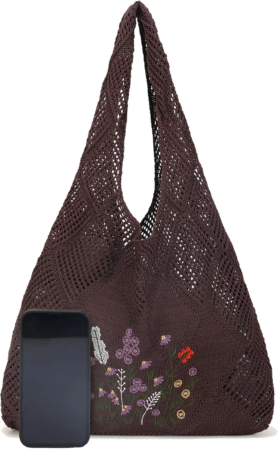 Crochet Mesh Beach Tote Shoulder Handbags Hobo Summer Aesthetic Women's Bag