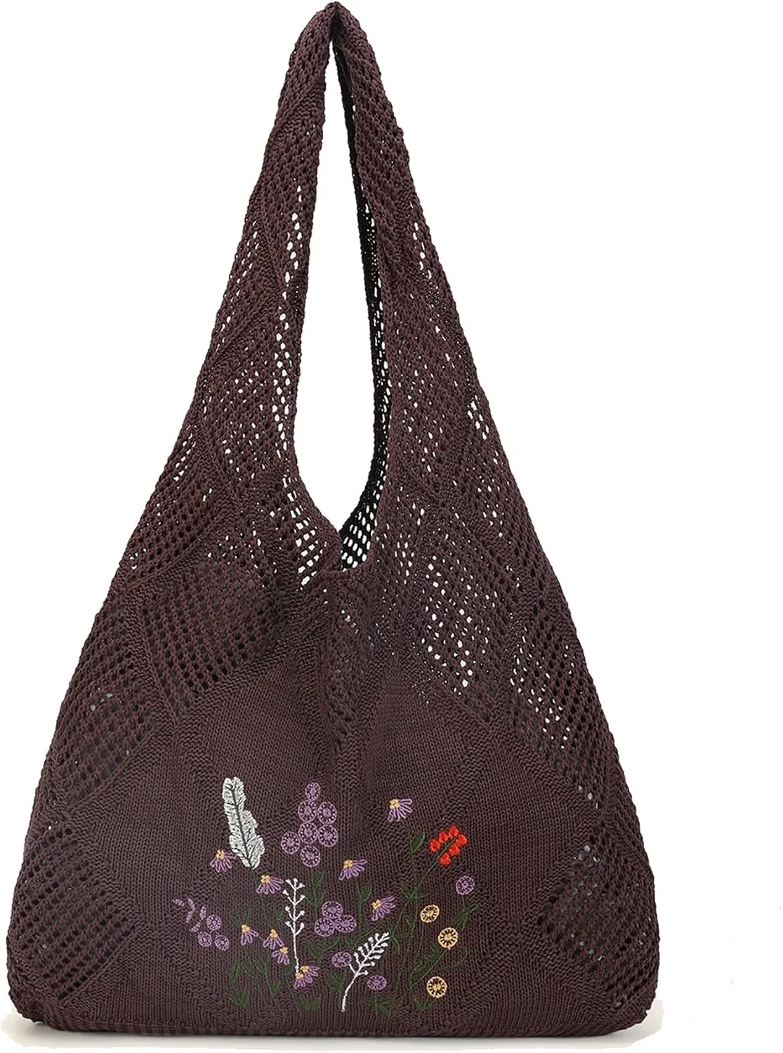 Crochet Mesh Beach Tote Shoulder Handbags Hobo Summer Aesthetic Women's Bag