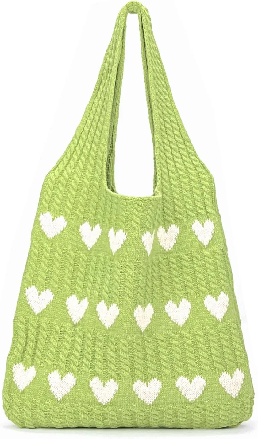 Crochet Tote Bag for Women Shoulder Handbags Knit Tote Bag Aesthetic Large Boho Bags