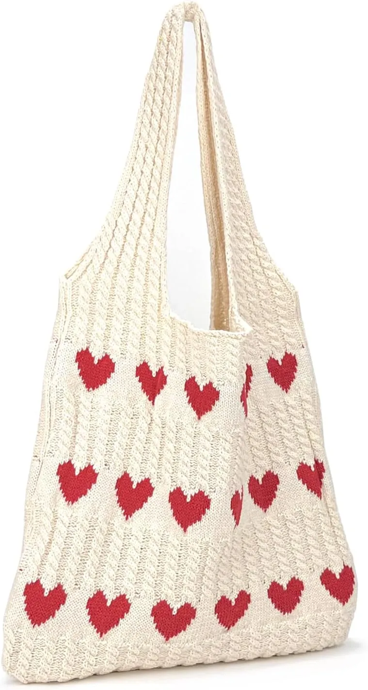 Crochet Tote Bag for Women Shoulder Handbags Knit Tote Bag Aesthetic Large Boho Bags