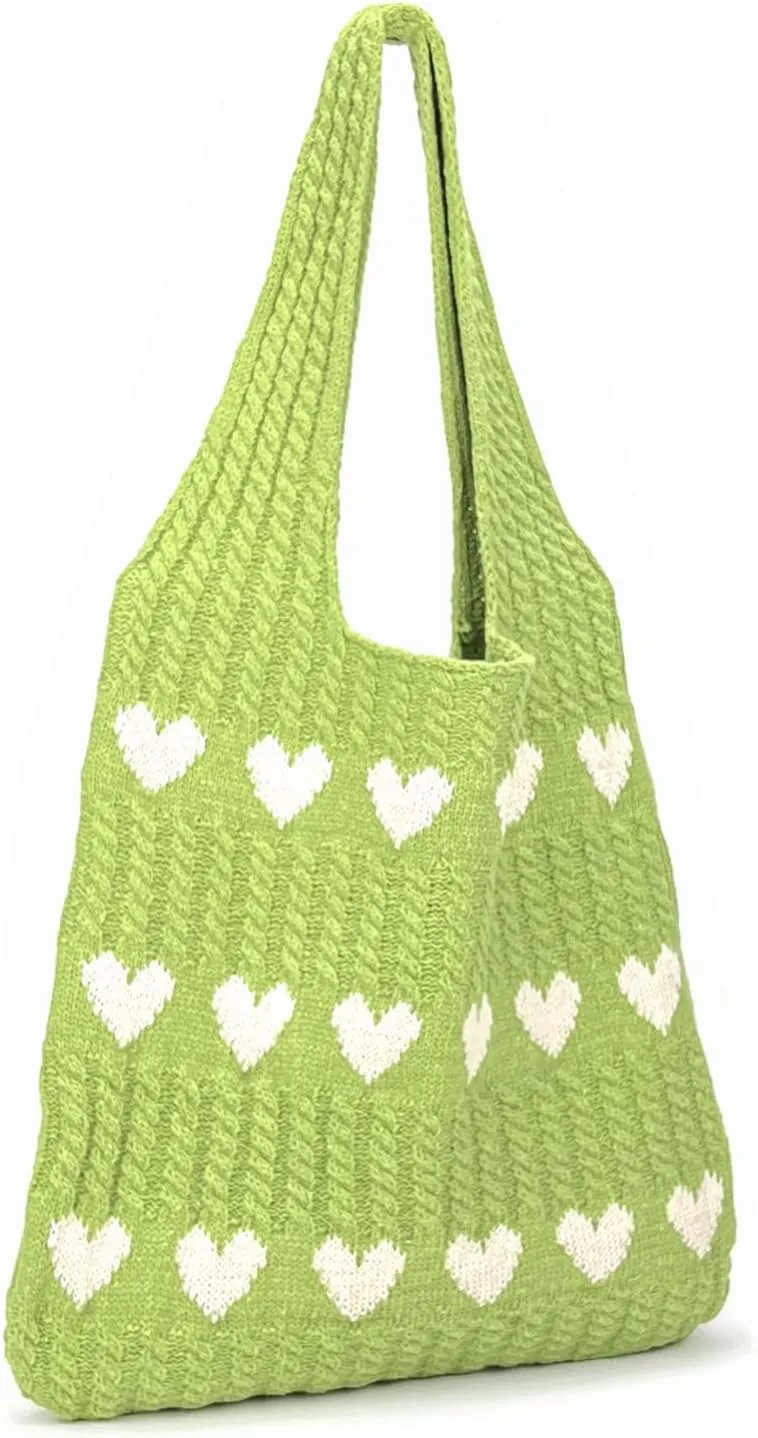 Crochet Tote Bag for Women Shoulder Handbags Knit Tote Bag Aesthetic Large Boho Bags